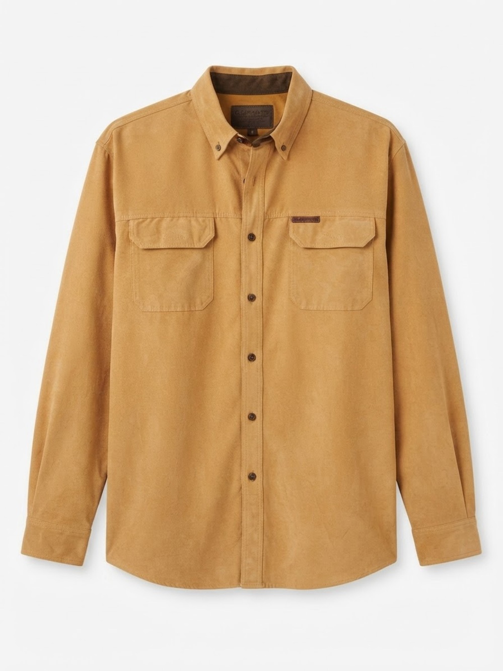 Clearwater Outfitters Men's L/S Suede-Like Shirt Tan/Camel, Size L Outdoor